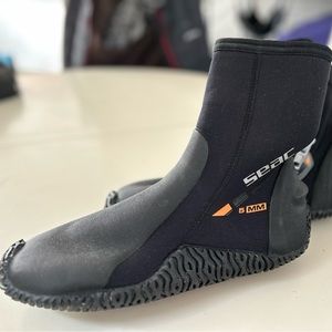 Seac Basic HD 5mm Neoprene Boots with Side Zipper XX-Large Black